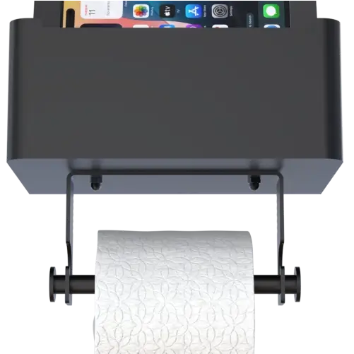 TidyTear's two sided hook to keep toilet paper from dropping