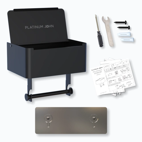 TidyTear, screwdriver, wrench, screws & wall anchors, self-adhesive and installation instructions